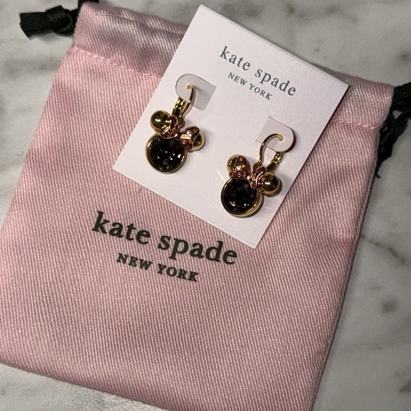 Kate Spade $68 NWT - Minnie Mouse Disney Earrings! New with Dustbag! - Picture 4 of 4